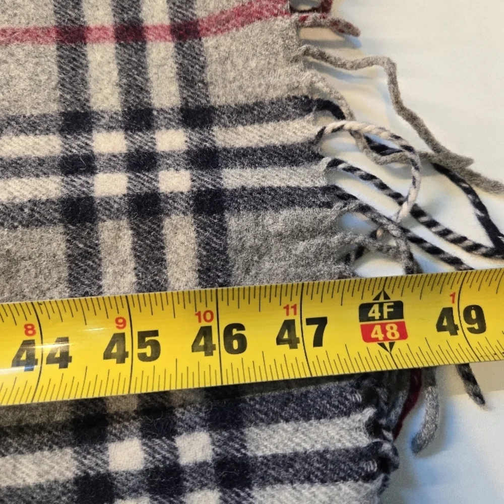 Burberry Gray Plaid Scarf - Picture 4 of 4